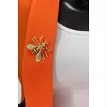 Bee A-2-21-9 black brooch narančasta