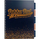 Spiralna bilježnica Pukka Pad Project Book Blush, A4 crte, Crna