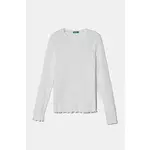 Dječja majica dugih rukava United Colors of Benetton boja: bijela, 3F1AC10N1