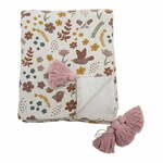 Bijela/ružičasta deka za bebe 130x160 cm Kristine – Bloomingville Mini