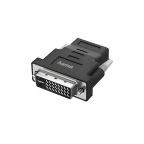 Hama 00200338 DVI / HDMI adapter [1x UK utikač - 1x muški konektor dvi-d] crna
