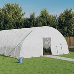 vidaXL Staklenik s čeličnim okvirom bijeli 60 m² 10 x 6 x 2,85 m