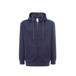 Duks s kapuljačom i zatvaračem, unisex, plava - XS