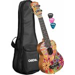 Cascha HH 2603 Art Series Soprano ukulele Flowers