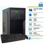 PCPLUS E-machine i5-14400 16GB 1TB NVMe SSD Windows 11 Pro tipkovnica miška namizni računalnik, 145785