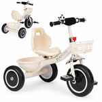 Tricikl s košarom bež ECOTOYS