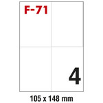 ETIKETE A4 ILK 105X148mm F-71 400E FORNAX BIJELE