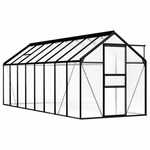 vidaXL Staklenik od aluminija antracit 1,33 m²