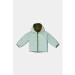 Dvostrana dječja jakna The North Face BABREVERSIBLE PERRITO HOODED JACKET boja: zelena, NF0A88W3PIB1