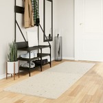 vidaXL Čupavi tepih s visokim vlaknima moderni krem 80 x 250 cm