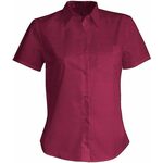JUDITH > LADIES SHORT-SLEEVED SHIRT - Wine,XS
