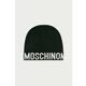 Moschino - Kapa - crna. Kapa iz kolekcije Moschino. Model izrađen od tkanine s tiskom.
