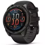 Garmin Fenix 8 Sapphire 47mm, pametni sat, Carbon Gray DLC Titanium with Black/Pebble Gray