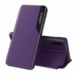 Side Clear View Standing Cover za Samsung Galaxy A50 Ljubičasti