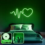 Opviq Dekorativna zidna led rasvjeta Heart - Medium - Green