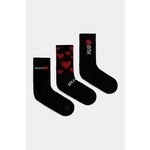 Čarape HUGO 3-pack za muškarce, boja: crna, 50531501
