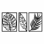 Metalni zidni ukras 80x38 cm Leaf - Wallity