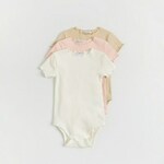 Reserved - Komplet od 3 rebrasta bodija - krem krem 95% PAMUK, 5% ELASTANSKO VLAKNO 4458S-01X