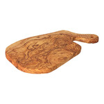 AtmoWood Ovalna daska za rezanje od maslinovog drveta s drškom 30 cm