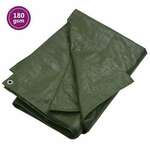 vidaXL Cerada 180 g/m² 8x8 m zelena HDPE