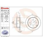 Kočni disk BREMBO 08.A114.11
