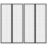 vidaXL Zastori protiv insekata 2 kom s magnetima 200 x 80 cm crni