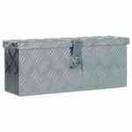 vidaXL Aluminijska kutija 48,5 x 14 x 20 cm srebrna