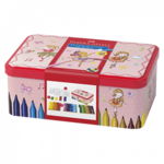 Flomaster školski 33boje u metalnoj kutiji Connector Balerina Faber Castell 155534