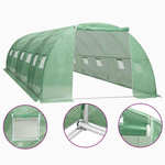vidaXL Staklenik 24 m² 6 x 4 x 2 m