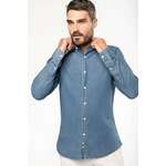 MEN’S DENIM SHIRT - Chambray Blue,2XL
