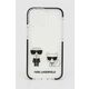 Etui za telefon Karl Lagerfeld iPhone 13 mini 5,4'' boja: bijela - bijela. Etui za iPhone iz kolekcije Karl Lagerfeld. Model izrađen materijala s tiskom. Model se lako čisti i održava.