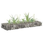 vidaXL Povišena gabionska gredica od pocinčanog čelika 90 x 30 x 10 cm
