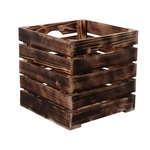 AtmoWood Drvena gajba od paljenog drveta 30 x 30 x 30 cm