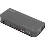 DIGITUS 2-portni KVM-prekidač - 2x DP-1x DP / HDMI 2.0 izlaz - jedan zaslon - UHD 4K @ 60-Hz - USB / audio, 2x USB 3.0, HDCP 2.2 Digitus DS-12850 2+2 ulaza KVM preklopnik display-port, HDMI daljins...