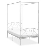 vidaXL Okvir za krevet s nadstrešnicom bijeli metalni 90 x 200 cm