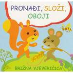 Knjiga s puzzlama: Pronađi, složi, oboji - Brižna vjeveričica