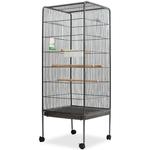 vidaXL Kavez za ptice crni 54 x 54 x 146 cm čelični