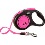 Flexi New Neon Povodca Pink 5 m