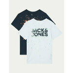 Jack&Jones Set 2 majice Splash 12264259 Tamnoplava Regular Fit