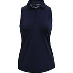 Under Armour Zinger Womens Sleeveless Polo Midnight Navy/Midnight Navy/Metallic Silver XS