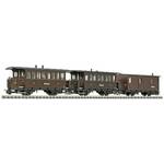 Liliput L340020 H0e set od 3 2-osovinska osobna automobila B14 i B17 Maintwg. PF51 na Zillertalbahnu