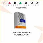 PARADOX VANJSKA SIRENA S BLJESKALICOM SOLO IBS L