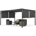 Santorini metalna terasa pergola 3 x 4 m, antracit Garden Point