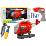 Helikopter DIY za sastavljanje s alatom - crveni