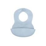 BabyOno Silikonski podbradak 6 m+, pastelno plava