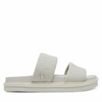 Calvin Klein Jeans Natikače Flat Molded Dbl Bar Sandal Cv YM0YM01222 Siva