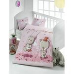 Colourful Cotton Komplet posteljine za bebe od ranforcea Pink Dream