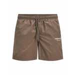 JACK & JONES Kupaće hlače 'JPSTNaxos' smeđa / bijela 24414570