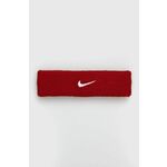 Traka Nike boja: crvena - crvena. Traka iz kolekcije Nike. Model izrađen od glatke pletenine.