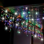 Springos zavesa s kapljicama, 500 LED, 20m, višebojna